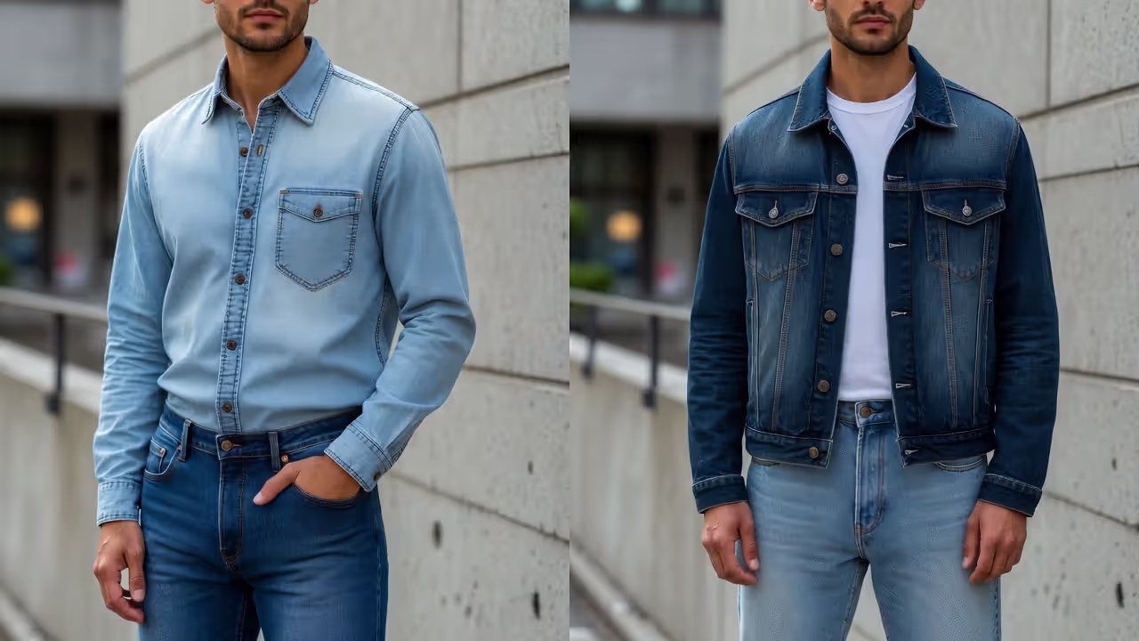 Contrast makes denim look expensive.